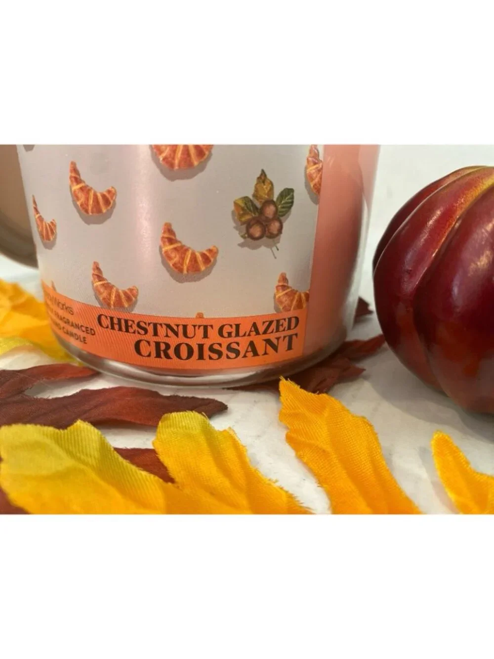 “Chestnut Glazed Croissant” Bath & Body Works New 3 Wick Candle